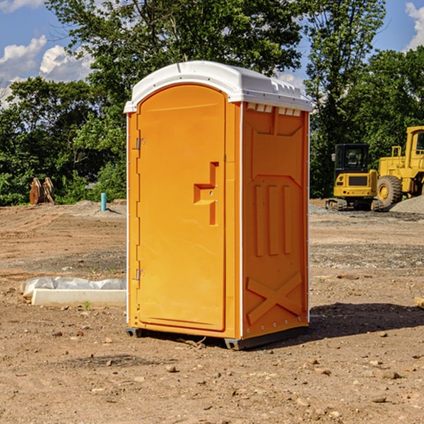 can i customize the exterior of the porta potties with my event logo or branding in El Lago